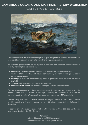 Cambridge Oceanic and Maritime Workshop